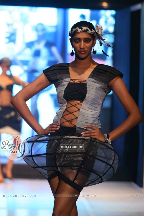 Models on the ramp for INIFD Annual Fashion show at ST Andrews