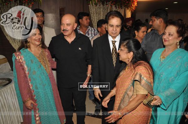 Dilip Kumar, Saira Banu and Rakesh Roshan at Dr Abhishek and Dr Shefali's wedding reception Khar