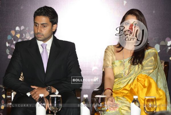 Aishwarya and Abhishek Bachchan at the award ceremony of 'Knight of the Order of Arts and Letters