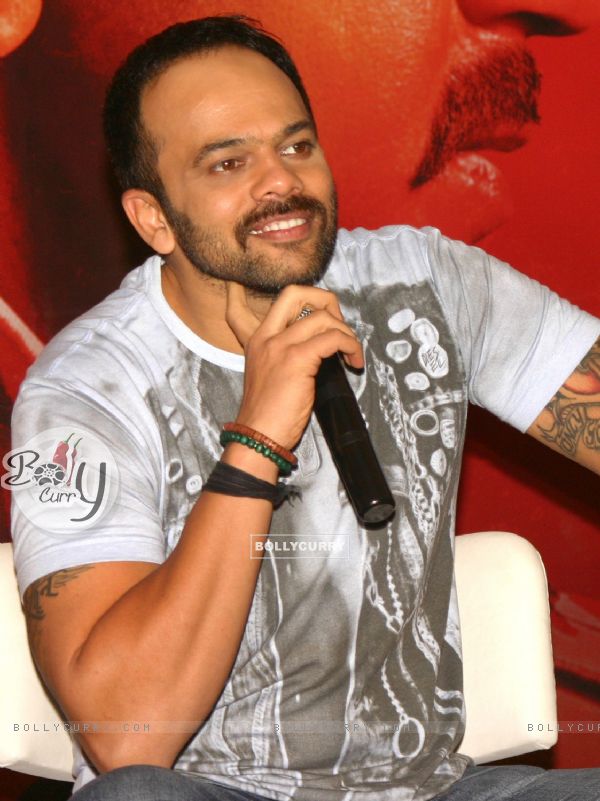 Rohit Shetty at a press meet to promote his film 'Singham', in New Delhi