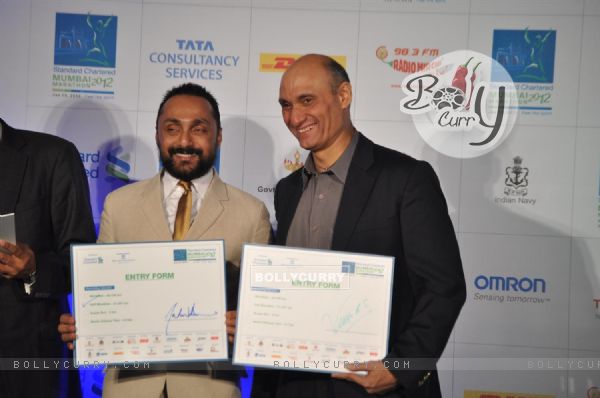 Rahul during the launched of registrations for Mumbai Marathon 2012 categories of 9th Edition at Trident Hotel