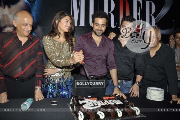 Jacqueline, Emraan, Mukesh and Mahesh Bhatt at Murder 2 success bash at Enigma, Mumbai
