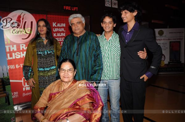 Shabana Azmi and Javed Akhtar at the premiere of Buggle Gum at Cinemax. .