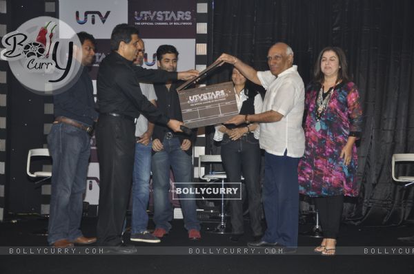 Yash Chopra, Ashutosh Gowariker, Karan Johar And Farah Khan at 'UTV Stars' channel launch. .