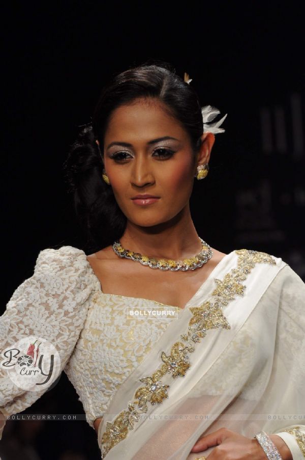 Models on the ramp for YS 18 collection at IIJW 2011 show day 3. .