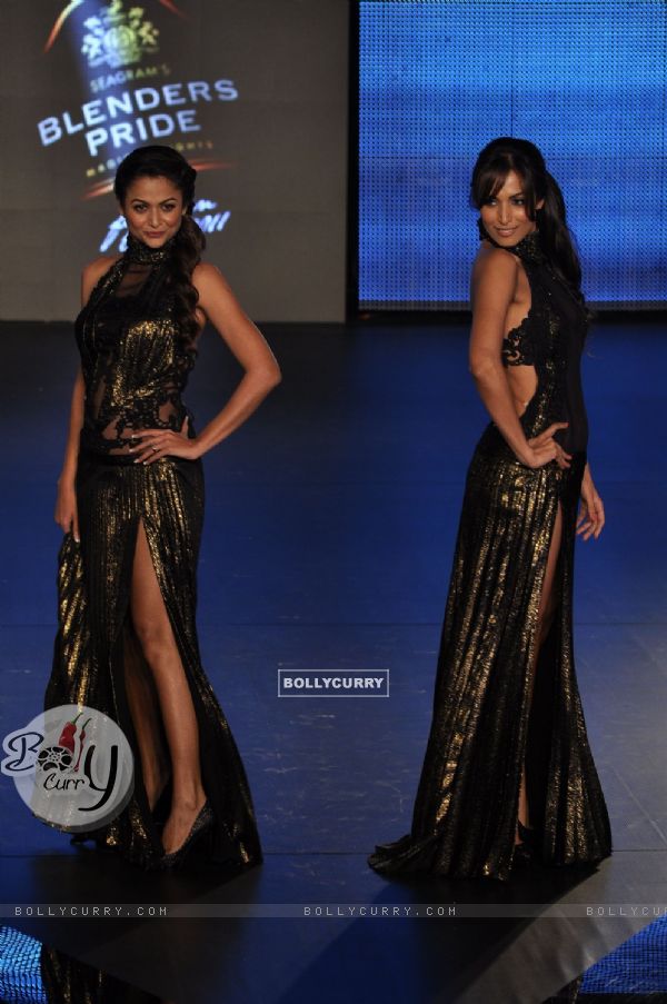 Malaika and Amrita at Blenders Fashion Tour 2011 Day 3. .
