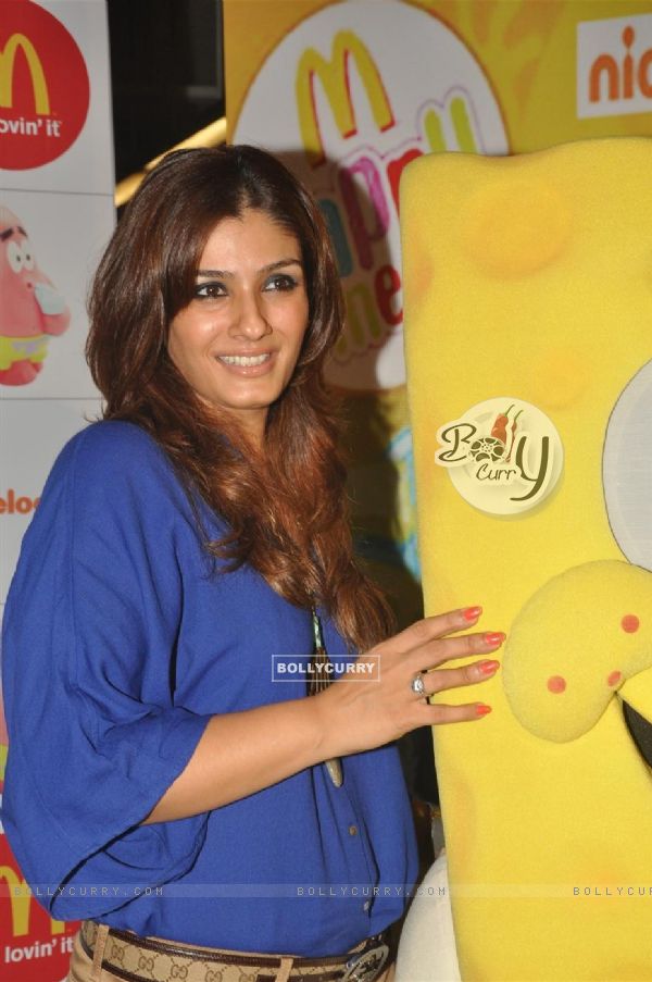 Raveena Tandon at the launches of Nickelodeon-McDonalds Happy Meal with toy SpongeBob SquarePants in Mumbai