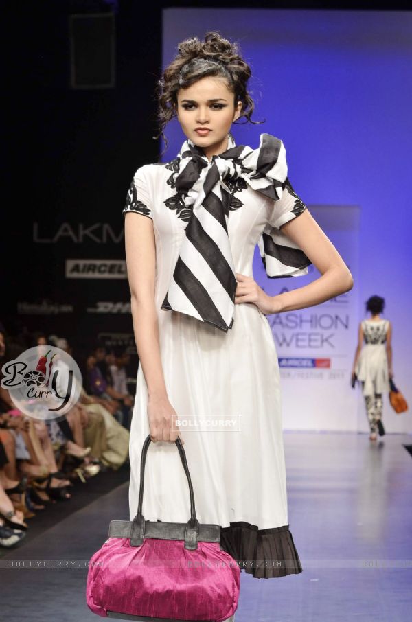 Model walk the ramp for Debarun show at Lakme Fashion Week Day 3 in Mumbai. .