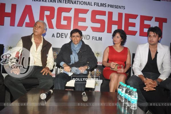 Dev Anand, Divya and Naseeruddin at Press conference and unveiling the promo of movie 'Chargesheet'