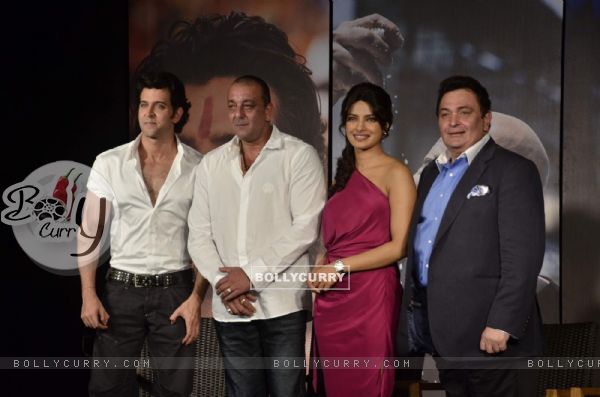 Hrithik Roshan, Sanjay Dutt, Priyanka Chopra and Rishi Kapoor at Agneepath Trailer Launch Event. .