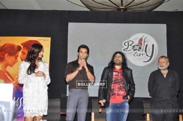 Pankaj, Shahid, Pritam and Sonam at Music success party of film 'Mausam' at Hotel JW Marriott in Juh