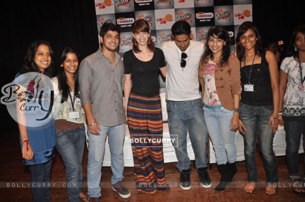 Prateik Babbar and Kalki Koechlin at UTV Bindass promotional event, KC College