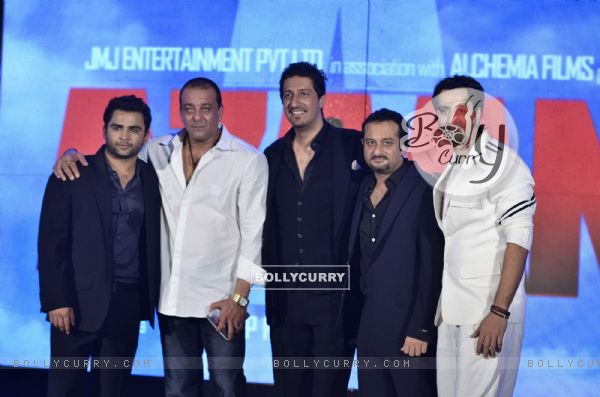 Sanjay Dutt launches the music of film Aazaan with star cast of film at Sahara Star