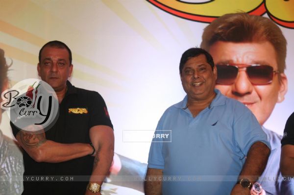 Sanjay Dutt and David Dhawan at Film 'Rascals' music launch at Hotel Leela in Mumbai