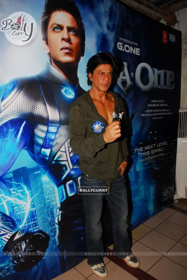 Shah Rukh Khan during the launch of McDonalds Happy Meal contest for his  film promotion 'Ra.One' in Mumbai (159695)