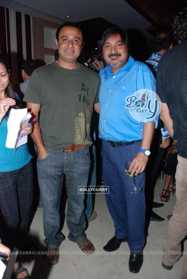 Vivek Mushran with Tony Singh 'Maryaada Lekin Kab Tak' tvshow completion party of 200 episodes