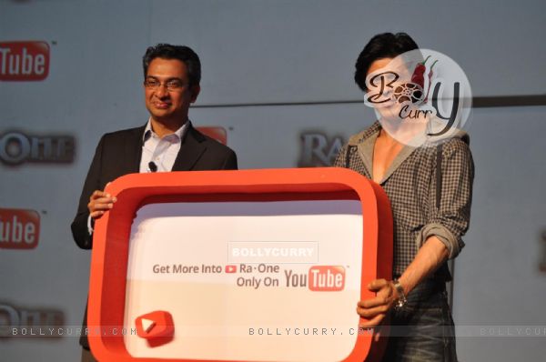 Shah Rukh Khan with Rajan Anandan launched custom built movie channel on YouTube for his upcoming film 'Ra.One' (161037)