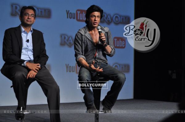Shah Rukh Khan with Rajan Anandan launched custom built movie channel on YouTube for his upcoming film 'Ra.One' (161041)