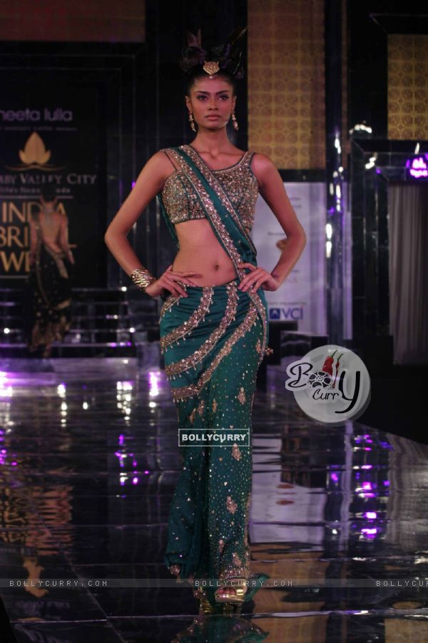 Model walks on the ramp for Neeta Lulla Show at India Bridal week 2011 Day 4 in Grand Hyatt, Mumbai