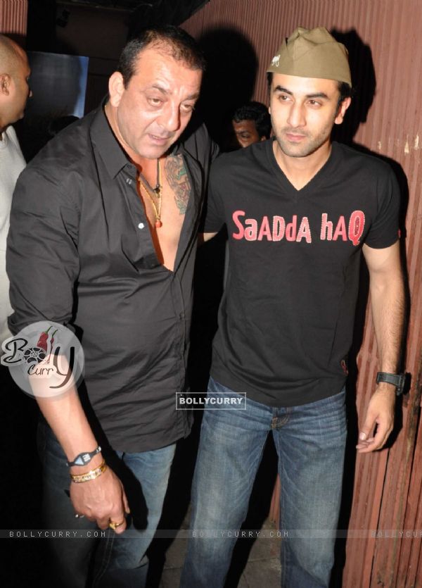 Sanjay Dutt at Ranbir Kapoor birthday party and Rockstar bash at Aurus (161283)