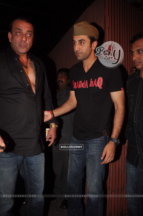 Sanjay Dutt at Ranbir Kapoor's bday and Rockstar bash at Aurus