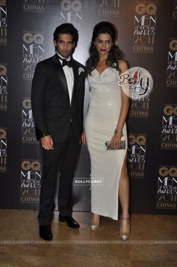 Deepika with Siddharth Mallya at GQ Men Of The Year Awards 2011 at Grand Hyatt in Mumbai