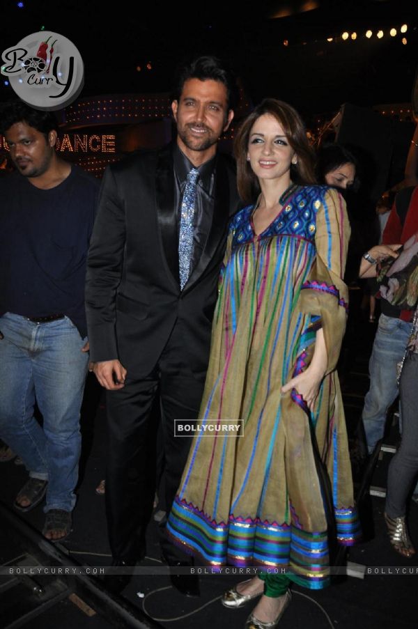 Sussanne K Roshan and Hrithik Roshan at the finale of Just Dance at Filmcity, Mumbai