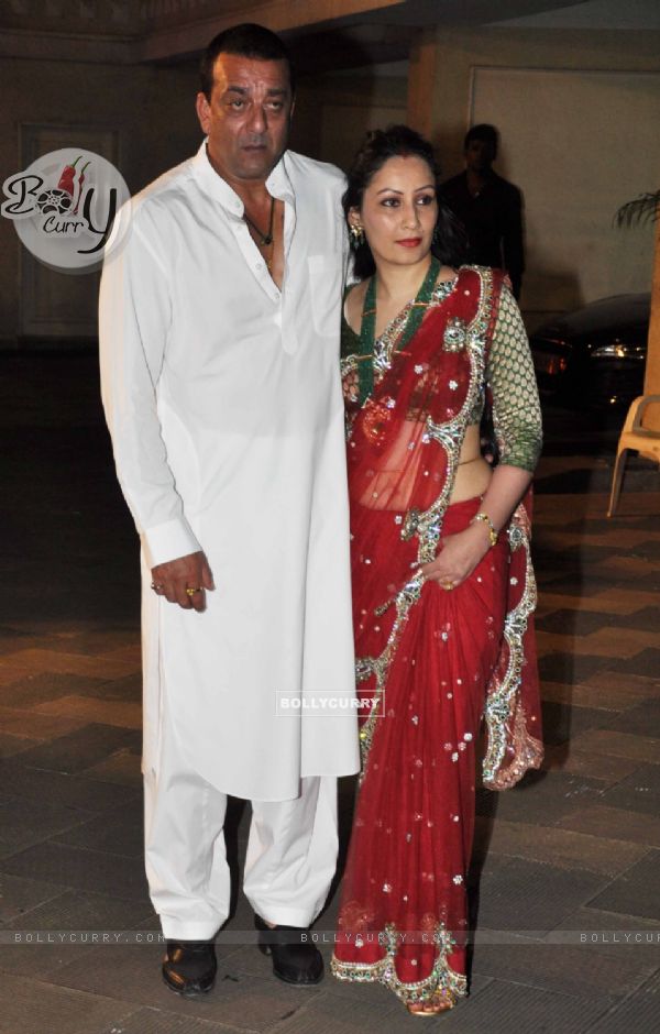 Sanjay Dutt with Manyata grace Mata Ki Chowki in Bandra