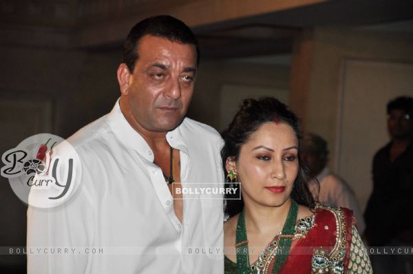 Sanjay Dutt with Manyata grace Mata Ki Chowki in Bandra