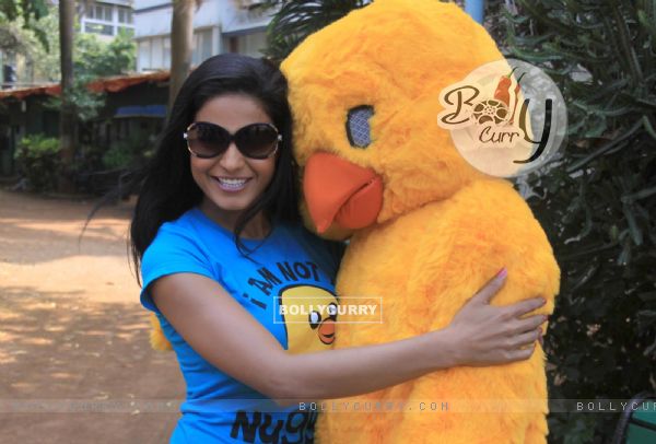 Veena Malik during a campaign for the Ethical Treatment of Animals(PETA) 'I Am A Vegetarian'