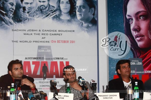 Sachin Joshi and Ravi Kissen at Press Conference of film 'Aazaan'