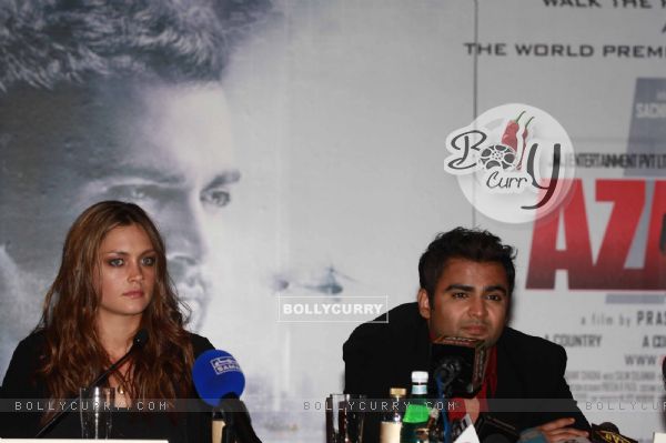 Sachin Joshi and Candice Boucher at Press Conference of film 'Aazaan' (164009)