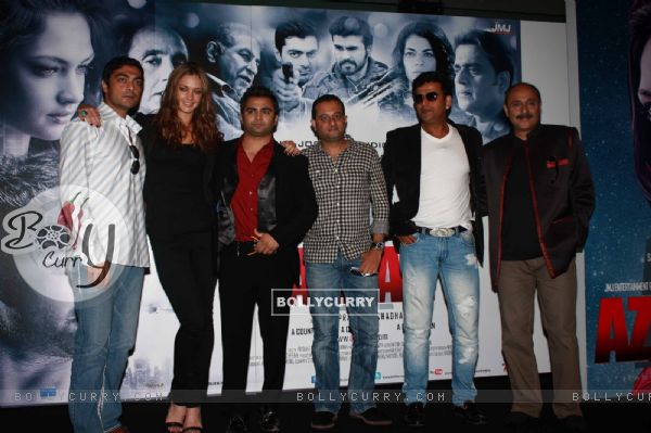 Sachin Joshi, Ravi Kissen and Candice Boucher at Press Conference of film 'Aazaan' (164010)
