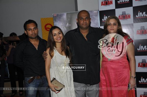Premal Goragandhi with his wife Bhumika and friend Nikkesha Rangwala at Premiere of film 'Aazaan'