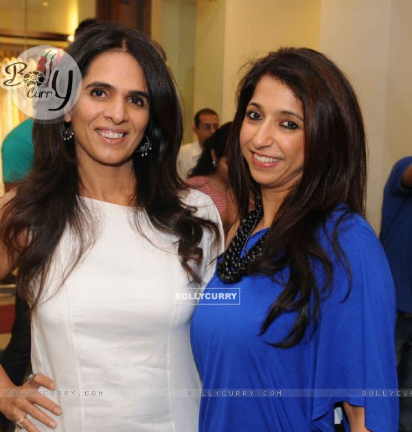 Anita Dongre with Krishika Lulla at launched of Anita Dongre desert cafe - Schokolaade at Khar