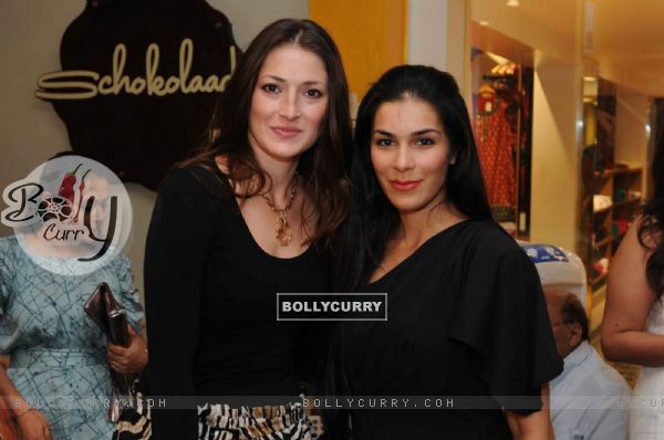 Dina with Namrata Shroff at launched of Anita Dongre desert cafe - Schokolaade at Khar Linking Road