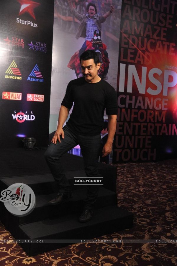 Aamir Khan at Star press meet to announced a unique new Star Plus project