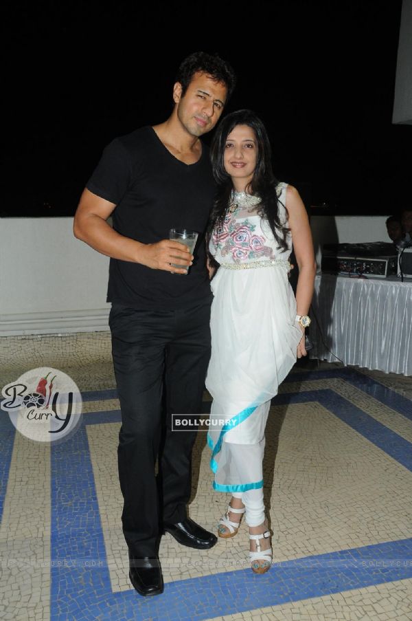 Aryan Vaid with Amy Billimoria at Pre Diwali terrace party