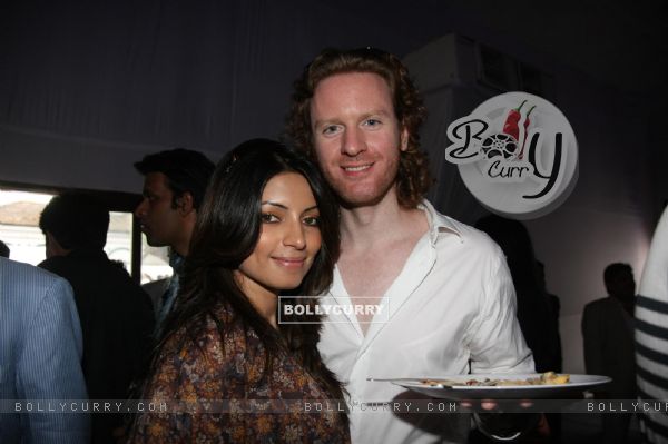 Shama Sikander and Alex O Neil at the 1st anniversary celebrations of accessories brand 'Audelade'