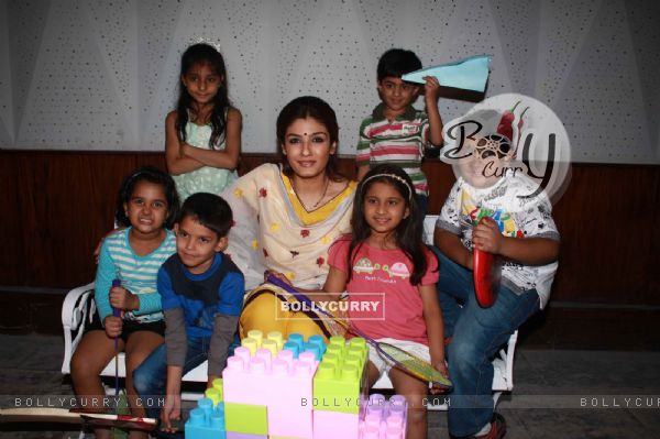 Raveena Tandon spotted at the Children's Day celebrations at Mehboob Studio