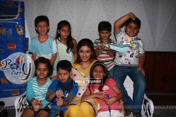 Raveena Tandon spotted at the Children's Day celebrations at Mehboob Studio