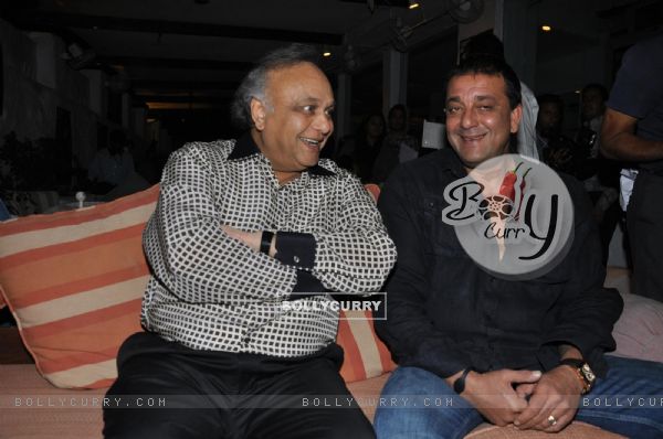 Sanjay Dutt with Bharat Shah launches film 'Ghost' music at Olive Kitchen and Bar at Bandra in Mumba