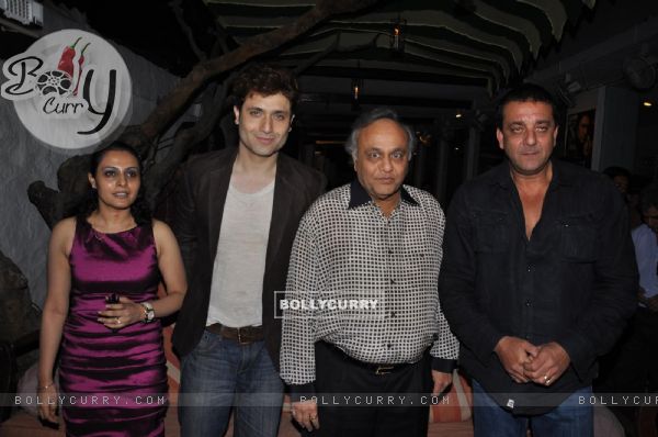 Sanjay Dutt with Shiney Ahuja and Bharat Shah launches film 'Ghost' music at Olive Kitchen and Bar at Bandra in Mumbai (170433)