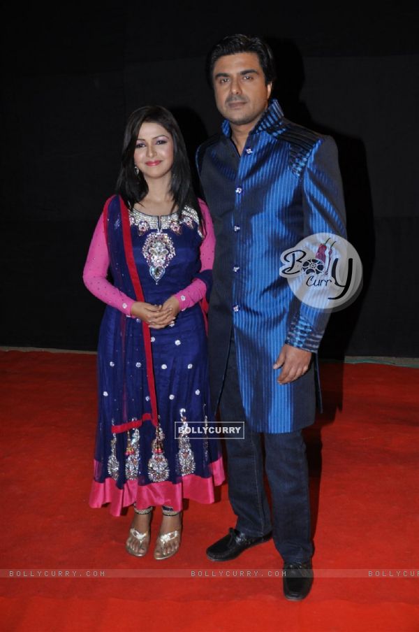 Sameer Soni and Keerti Nagpure at Golden Petal Awards By Colors in Filmcity, Mumbai