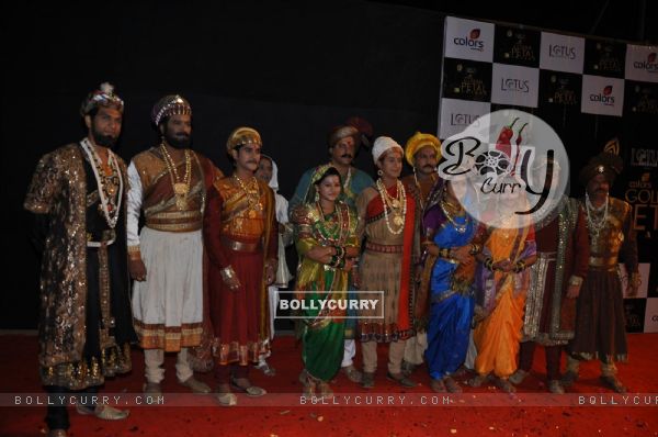 Cast of Veer Shivaji at Red Carpet of Golden Petal Awards By Colors in Filmcity, Mumbai