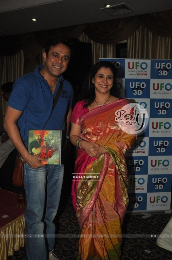 Supriya Pilgaonkar and Sumeet Raghavan at music launch of Marathi UFO film 'Sharyat'