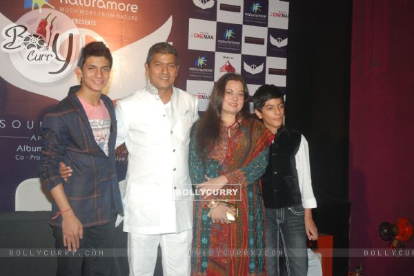 Aadesh Shrivastav's with wife and sons album launched based on 26/11 "Sounds of Peace" at Cinemax