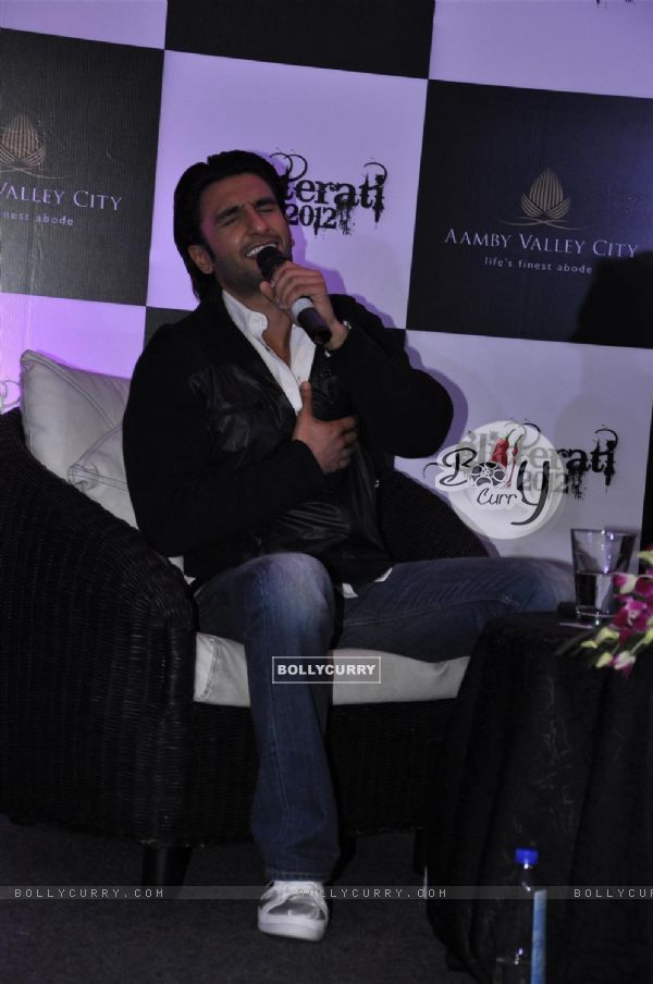 Ranveer Singh at Press meet for New Year Celebrations party Glitterati 2012 at Aamby Valley City, Sa