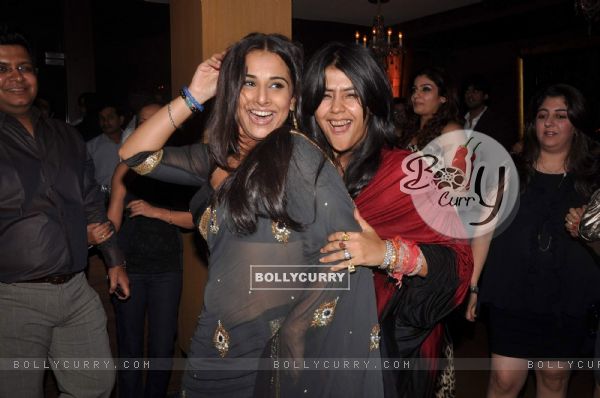 Vidya Balan and Ekta Kapoor celebrating The Dirty Picture Success