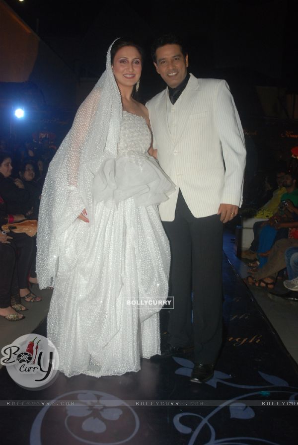 Anup Soni and Juhi Babbar on the ramp for Kawaljeet at The Wedding Cafe in Andheri